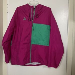 NIKE ACG outdoor windbreaker full zip hooded jacket size Large